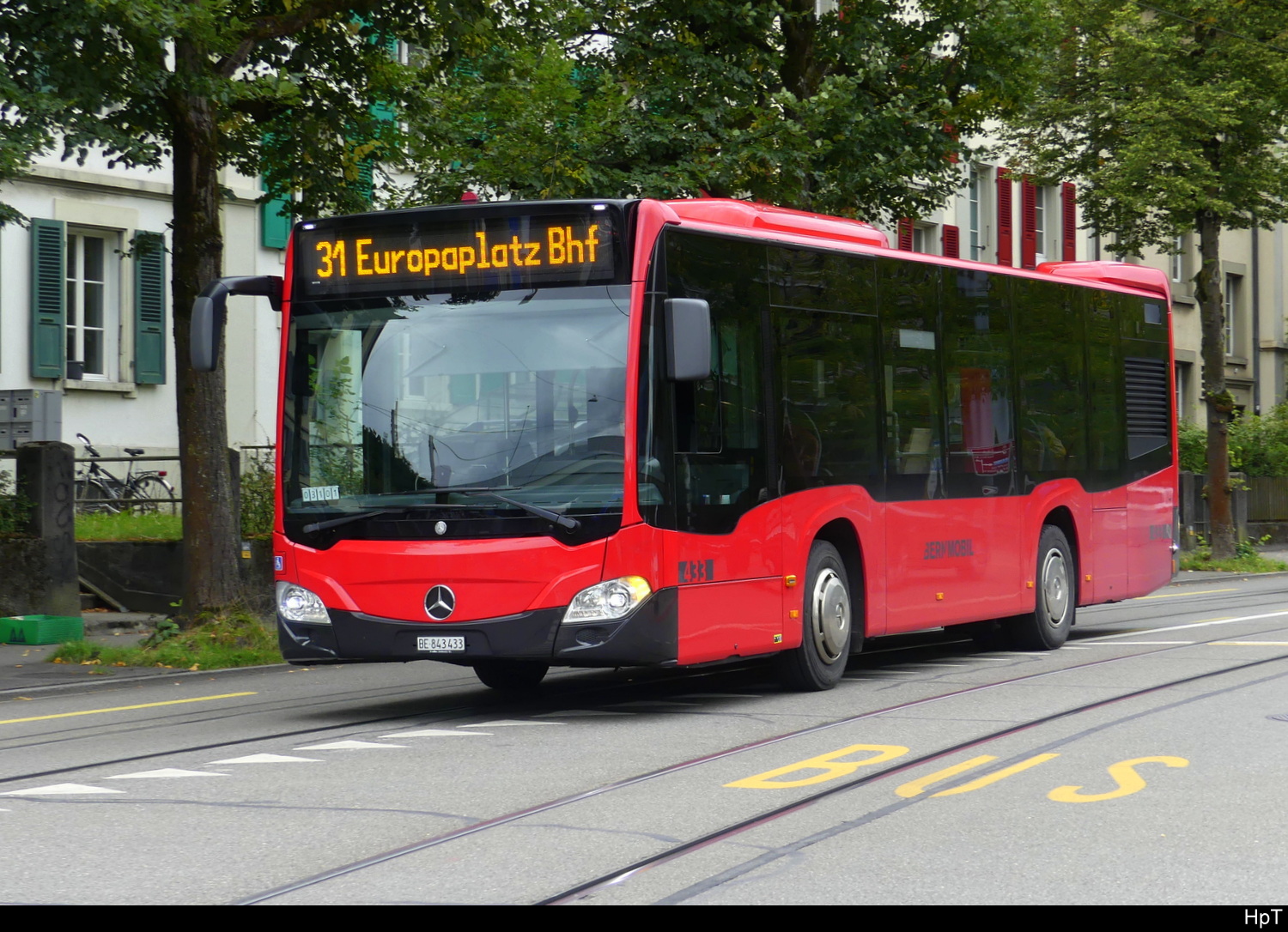 Bern Mobil - Mercedes Citaro  Nr.433 unterwegs auf der Linie 31 bei Europaplatz am 2024.09.14