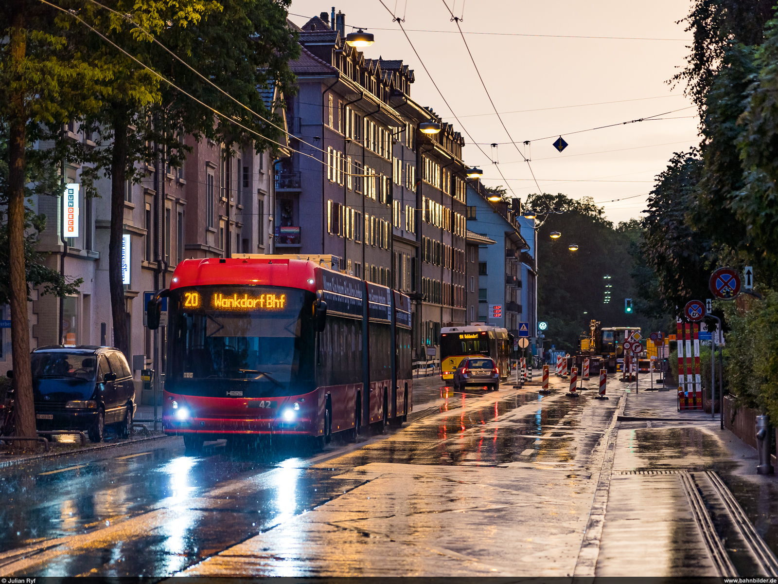 BERNMOBIL Trolley 42 / 20 Länggasse - Wankdorf Bhf / Länggassstrasse, 23. Juni 2021