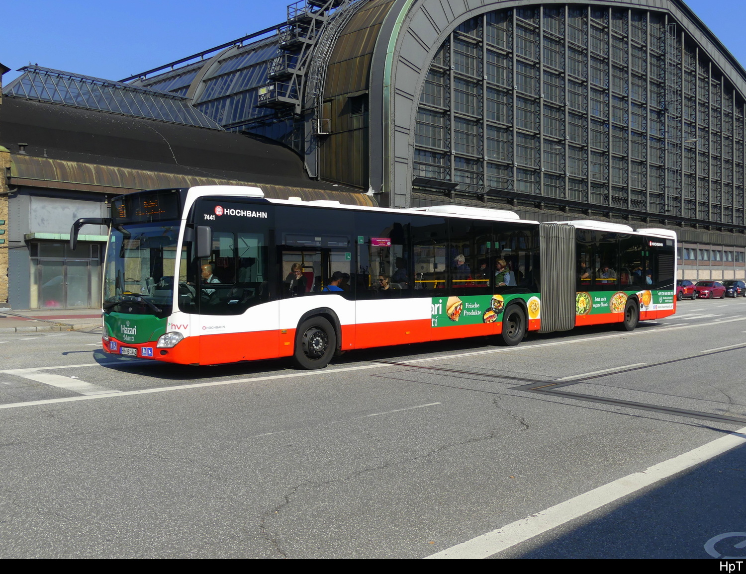 Hamburg HHA - Mercedes Citaro Nr.7441  HH.YB 1441 mit Werbung unterwegs auf der Linie 6 in der Stadt Hamburg am 2024.09.17