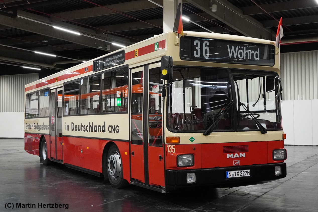 MAN SL 202 CNG Bj. 1987 Freunde der Nürnberg-Fürther Straßenbahn, Retro Classics Nürnberg Dezember 2024