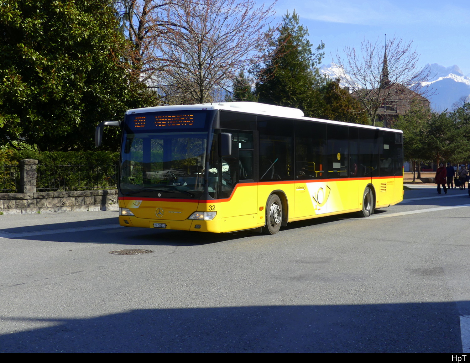 Postauto - Mercedes Citaro  VS  55112 unterwegs in Monthey am 07.03.2025