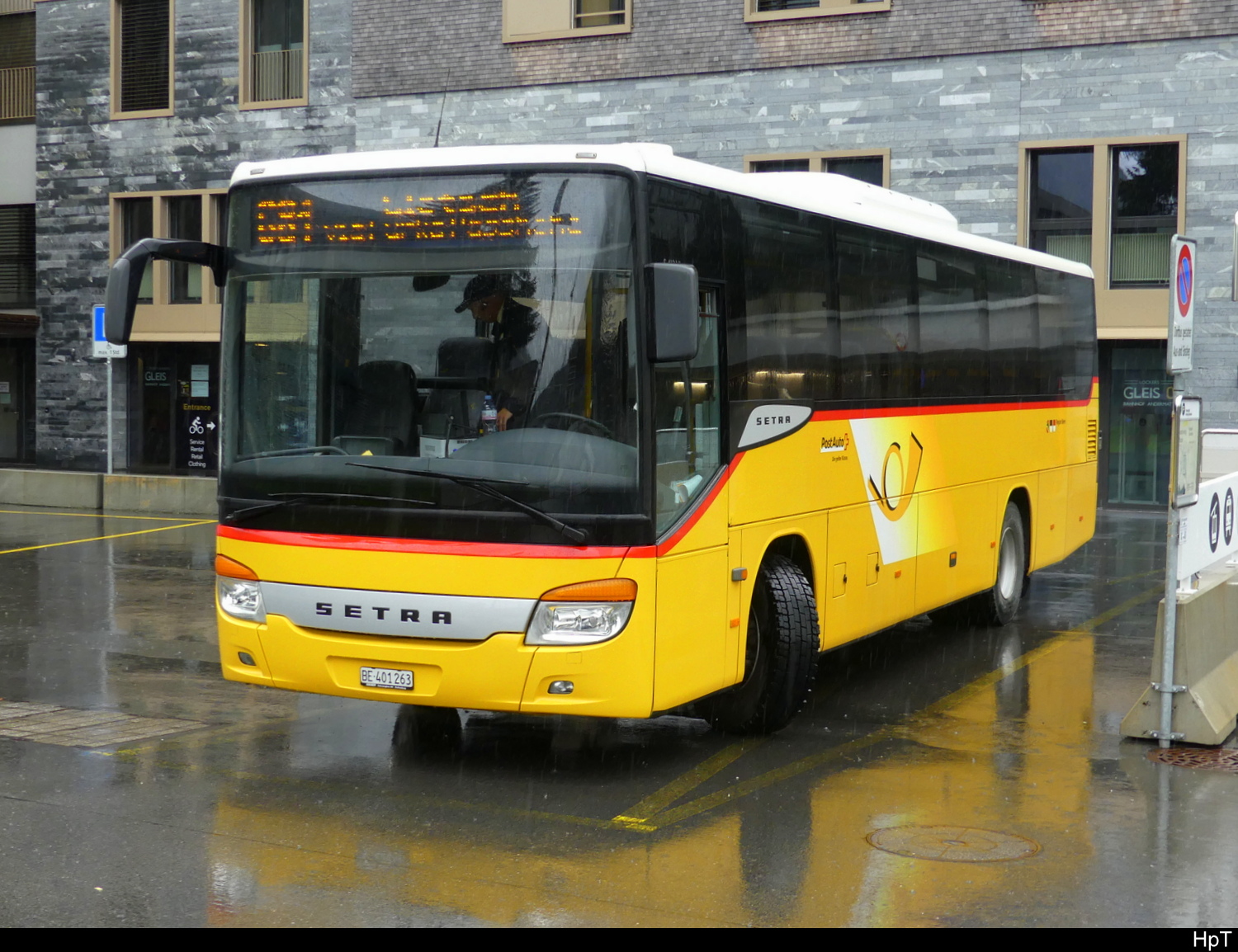 Postauto - Setra S 412 UL  BE  401203 in Andermatt/UR am 2024.09.08