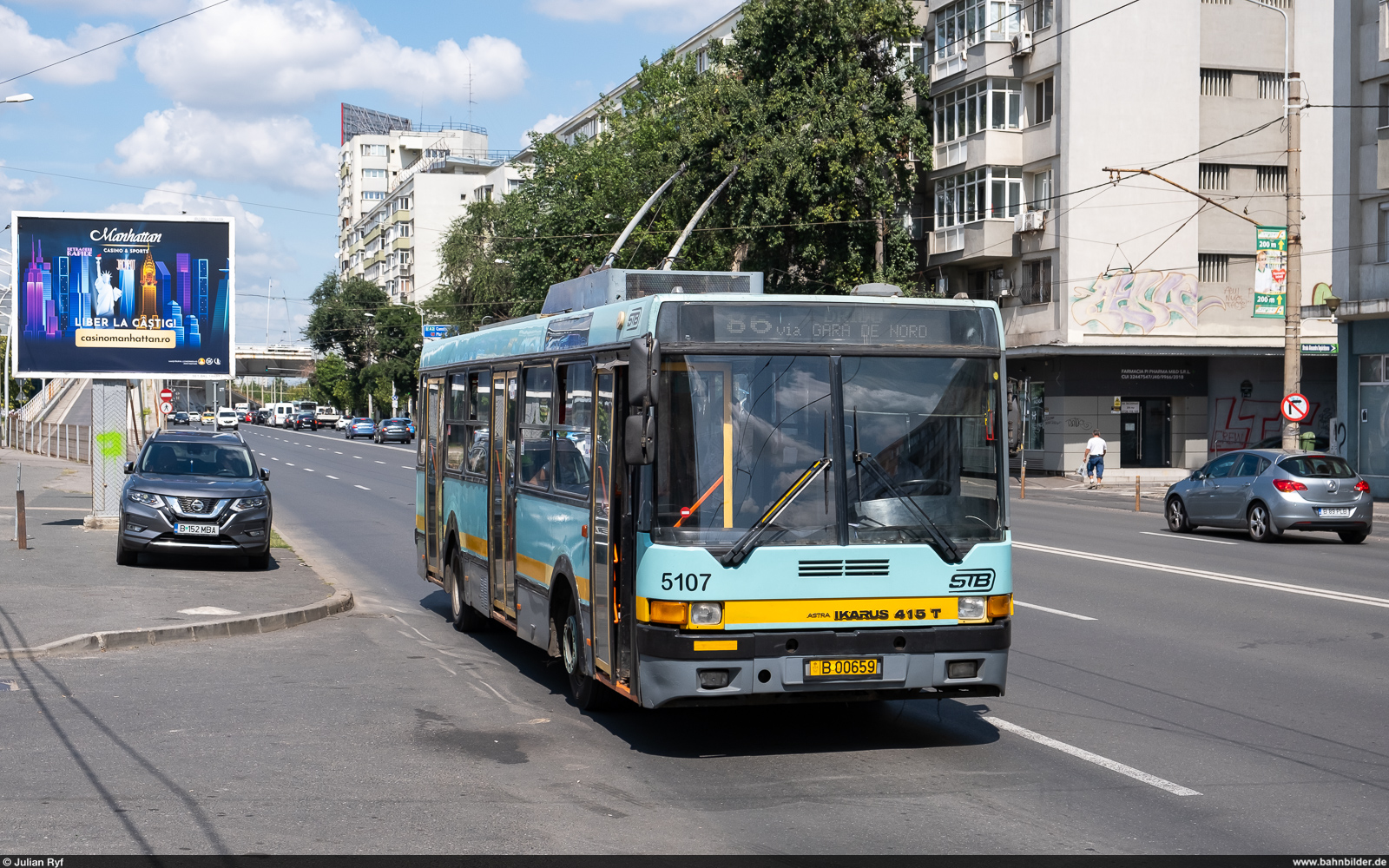 STB Ikarus 415 T / București Nord, 1. August 2023