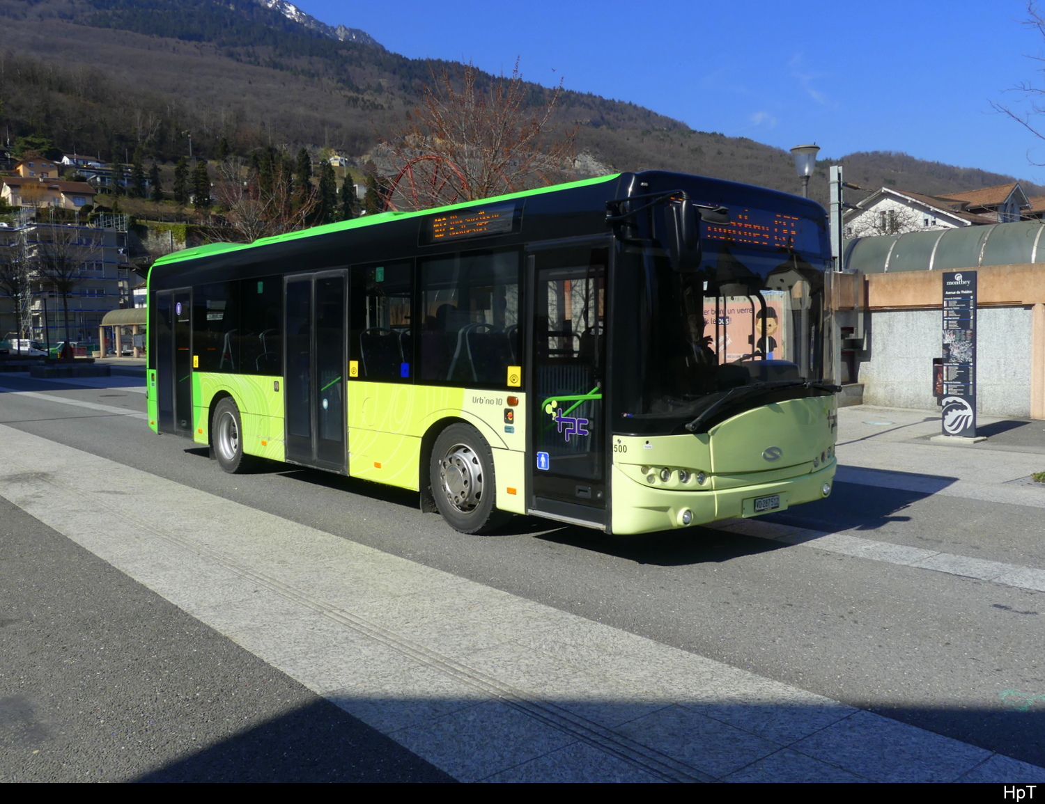 tpc - Solaris Urbino  Nr.500 unterwegs in Monthey am 07.03.2025