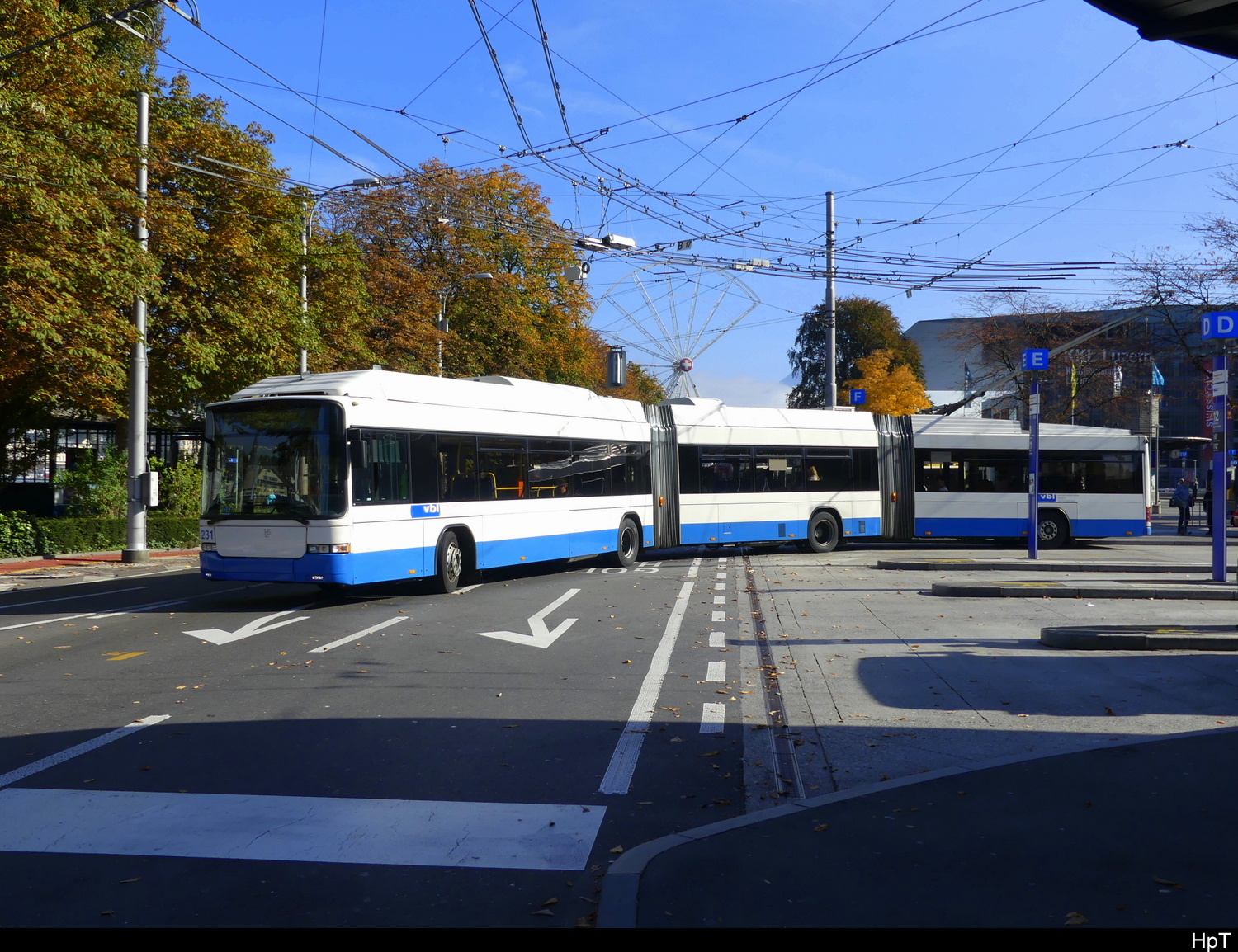 VBL - Hess Trolleybus Nr.231 unterwegs auf der Linie 2 in Luzern am 2024.10.21