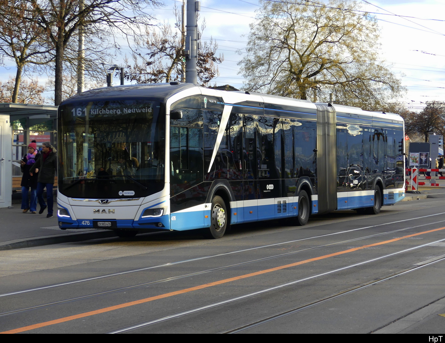 VBZ - MAN Lion`s City Elektro Nr.476 ZH 965476 unterwegs auf der Linie 161 in Zürich am 2024.12.21