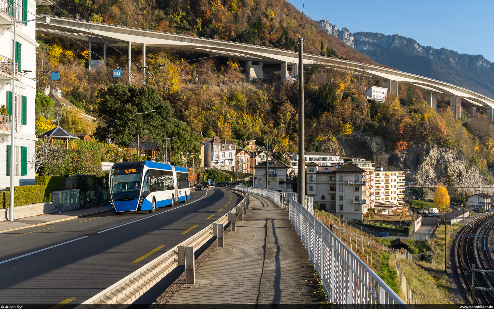 VMCV VanHool Trolleybus 814 / Veytaux, 14. November 2020