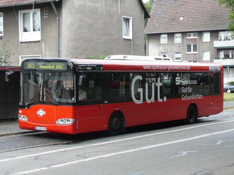 17.09.08,SOLARIS der BOGESTRA Nr.0306 in Gelsenkirchen-Hllen.