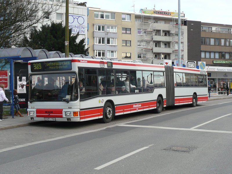 18.02.09,MAN der BOGESTRA Nr.9564 in Wattenscheid.