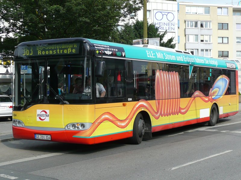 18.06.08,SOLARIS der BOGESTRA Nr.0304 in Wattenscheid.