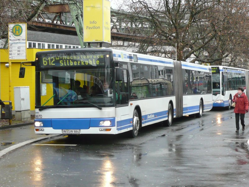 23.01.09,MAN der WSW Nr.9970,Wuppertal Hbf.