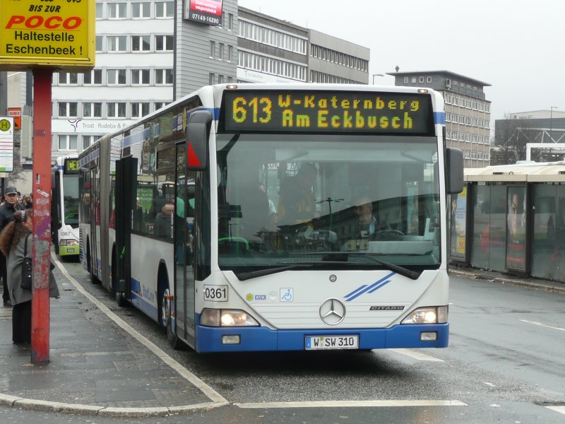 23.01.09,MB-Citaro der WSW Nr.0361,Wuppertal Hbf.