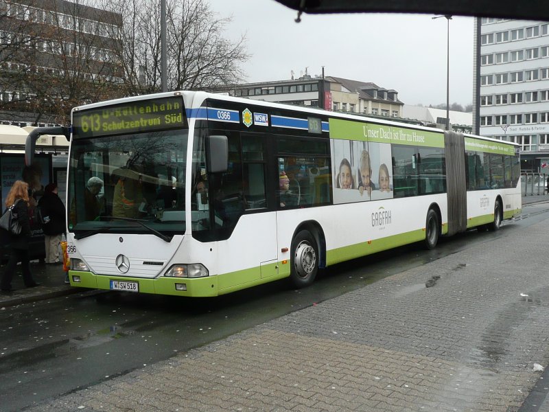 23.01.09,MB-Citaro der WSW Nr.0366,Wuppertal Hbf.