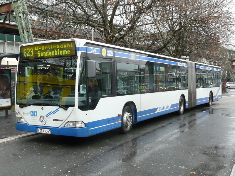 23.01.09,MB-Citaro der WSW Nr.0564,Wuppertal Hbf.