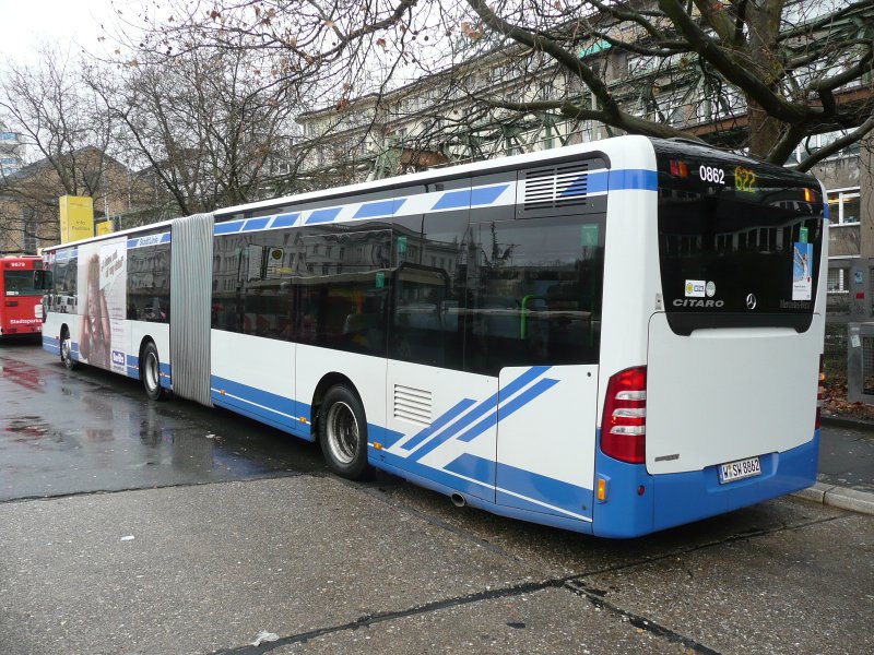 23.01.09,MB-Citaro der WSW Nr.0862,Wuppertal Hbf.