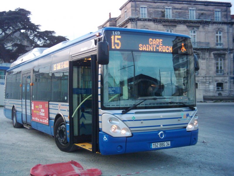 Irisbus Citélis 12 CNG, Wagen 169, im südfranzösischen Montpellier am 25.11.2006