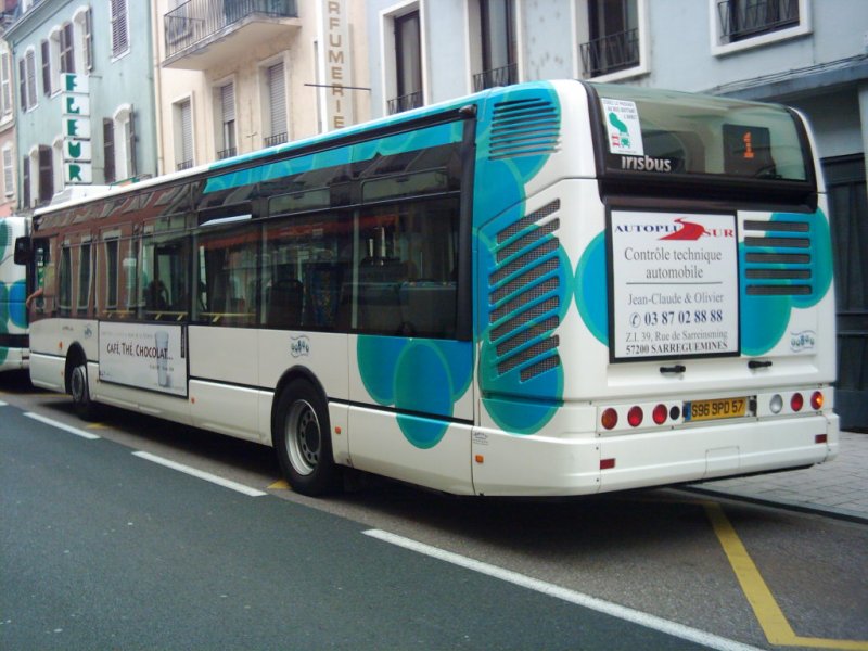 Irisbus Citélis 12 in Sarreguemines (F), Baujahr 2007, am 17.09.2006