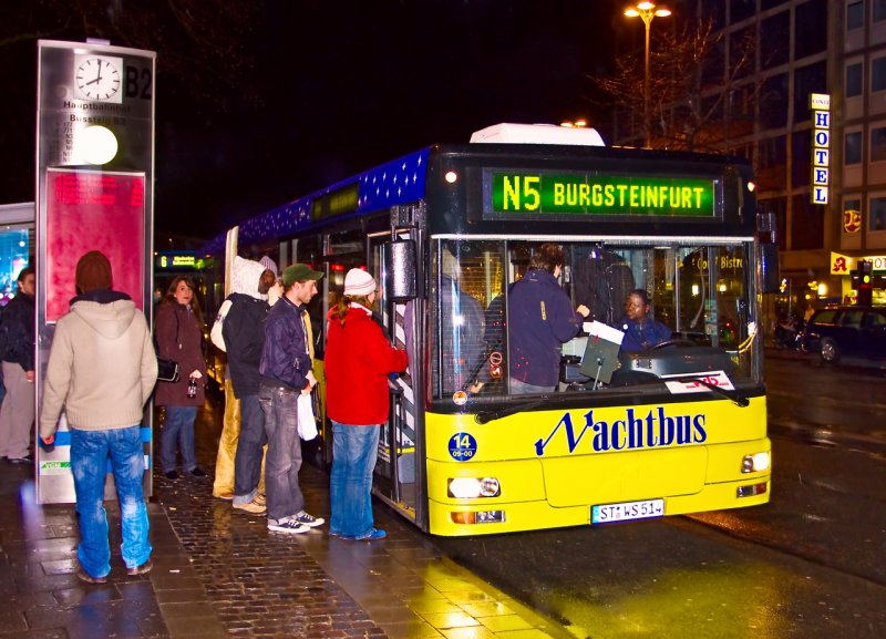 Nachtbusverkehr in Mnster Linie N5. 