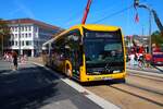 HEAG mobiBus Mercedes Benz eCitaro 2 G Wagen 444 am 07.09.24 in Darmstadt Innenstadt