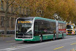 Mercedes eCitaro 7107, auf der Linie 30, fährt am 18.11.2024 zur Endstation am badischen Bahnhof.