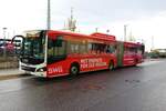 MitBus MAN Lions City Efficient Hybrid CNG am 13.04.23 in Gießen Bahnhof