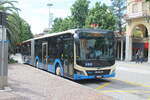 FART Nr. 45 (MAN New Lion's City C18 Efficient Hybrid) am 18.8.2024 beim Bhf. Locarno