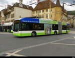 TransN - Hess Trolleybus Nr.136 unterwegs auf der Linie 101 in der Stadt Neuchâtel am 2024.10.03