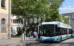 Swisstrolley 144 in Zürich, Schmiede Wiedikon am 30.05.2023.