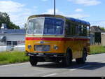 Postauto - Oldtimer Saurer unterwegs bei Wiedlisbach/BE am 2024.06.15