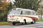 Oldtimer Saurer 2H Bj. 1956 Ballestraz, Europäisches Oldtimerbustreffen im Elsass Oktober 2024