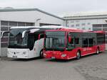 Mercedes Tourismo und Mercedes Citaro III von URB aus Deutschland in Ueckermünde am 22.01.2023