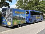 Setra 515 HD von Köppel aus Deutschland mit Anhänger in Malchow am 18.06.2023