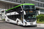 27.06.2024: Oberger Volvo 9700DD WB 554 GP als Wieselbus Linie 107 Richtung Mauerbach in St. Pölten.