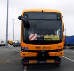 BYD eBus am 05.11.24 zur Verladung im Hafen von Rostock