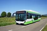 Bus Rheinland-Pfalz / Stadtbus Ingelheim: IVECO E-Way / Heuliez GX 337 ELEC (MZ-I 1566) der INGmobil GmbH (Transdev GmbH), aufgenommen im September 2023 im Stadtgebiet von Gau-Algesheim, einer Stadt