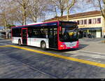 travys - MAN Lion`s City  VD  1110 unterwegs vor dem Bahnhof in Yverdon am 2024.11.30