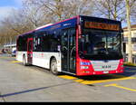 travys - MAN Lion`s City VD 303663 unterwegs vor dem Bahnhof in Yverdon am 2024.11.30