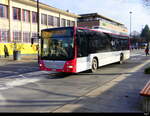 travys - MAN Lion`s City VD 587546 unterwegs vor dem Bahnhof in Yverdon am 2024.11.30