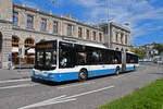 MAN Lions City 512, auf der Linie 31, fährt am 22.08.2024 zur Haltestelle beim Bahnhofplatz in Zürich.