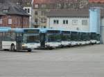 Jede menge alte Busse des RNV in Heidelberg am 19.11.10