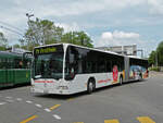 Mercedes Citaro 94 der AAGL, auf der Tram Ersatzlinie 14, fährt am 31.05.2012 zur Haltestelle St. Jakob. Aufnahme Basel.