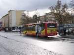Der 100 Jahre HSB Bus am 23.02.09 am Freiheitsplatz in Hanau