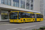 Mercedes Citro 98 der AAGL, auf der Linie 80, wartet am 18.12.2024 an der Endstation am Aeschenplatz. Aufnahme Basel.