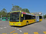 Mercedes Citaro 93 der AAGL, auf der Tram Ersatzlinie 14, fährt am 30.05.2012 zur Haltestelle St. Jakob. Aufnahme Basel. 