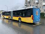 Heckansicht des MB C2 G '11587' vom PU Buchard, Leytron am 20.9.21 beim Bahnhof Martigny.