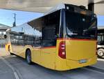 Heckansicht des MB C2 hybrid '11704' vom PU Geissmann Bus, Hägglingen am 13.2.22 beim Bahnhof Wohlen.