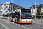 Mercedes Citaro 90, auf der Linie 9, fährt am 11.08.2024 zur Haltestelle beim Bahnhof Solothurn.