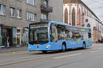 Mercedes Citaro von Distribus, auf der Linie 604, fährt am 18.11.2024 zur Endstation an der Schifflände.