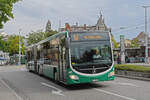 Mercedes Citaro 7007, auf der Tramersatzlinie 14, wendet am 16.09.2024 beim Wettsteinplatz.