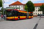 HSB Hanau Solaris Urbino 18 Wagen 78 am 07.06.24 in Hanau Freiheitsplatz